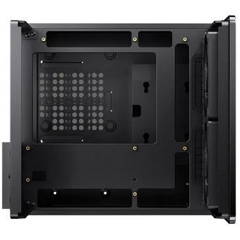  Корпус JONSBO V12 Black без БП, боковая панель из закаленного стекла (панорама), mini-ITX, micro-ATX, черный 