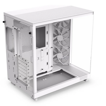  Корпус NZXT H6 Flow (CC-H61FW-01) без БП Midi-Tower, TG, 3x120mm, 2xUSB-A 3.2 + 1xUSB-C ATX, mITX White 