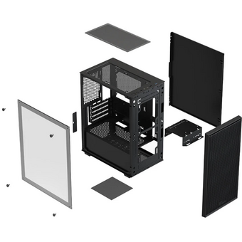  Корпус XASTRA A307M 3FRGB Black (A307M-3FC12F) mATX/Mesh/ tempered glass / 3x 120mm FC120 FRGB fans 