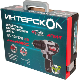  Дрель-шуруповерт Интерскол ДА-10/12В 38 (757.2.2.46) 