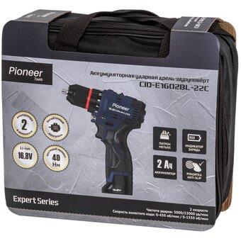 Дрель-шуруповерт аккумуляторная Pioneer CID-E1602BL-22C 