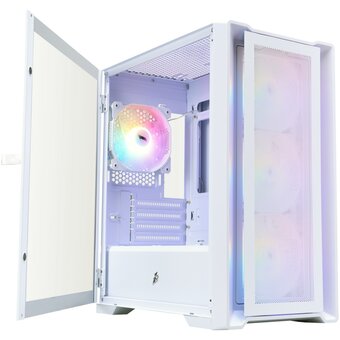  Корпус 1STPLAYER Trilobite T4 Mesh FRGB White (T4-WH-4F1-W) / mATX / 4x120mm FRGB fans 