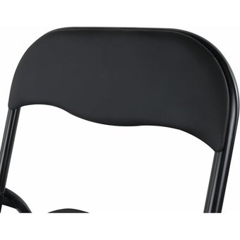  Стул BRABIX Golf CF-007 (531565) черный каркас, кожзам черный 