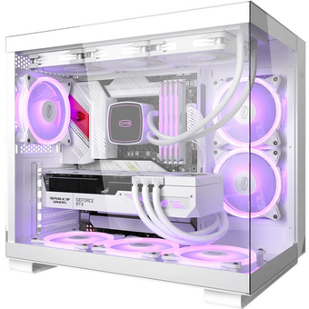  Корпус PcCooler C3T500 ARGB WH без БП, Midi-Tower, TG, 6x120mm 1xUSB-C 3.1 + 2xUSB-A 3.0, ATX, mITX White 