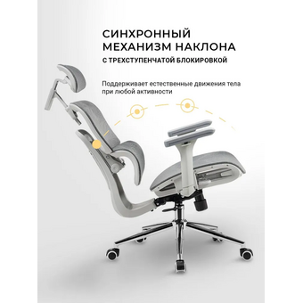  Кресло офисное myroo Office Impact HS-3852H-1-G Grey 