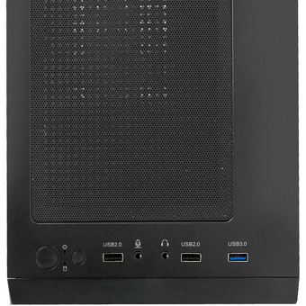  Корпус XASTRA A307M 2BK SI Black (A307M-2FC12BK-SI) mATX/Mesh/Metal left panel / 2x120mm PWM FC black fans 