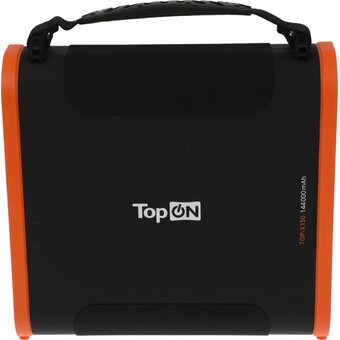  Электростанция портативная TopON TOP-X150 (103764) 148000mAh 5A QC3.0/PD3.0 4xUSB солн.бат. черный/оранжевый 
