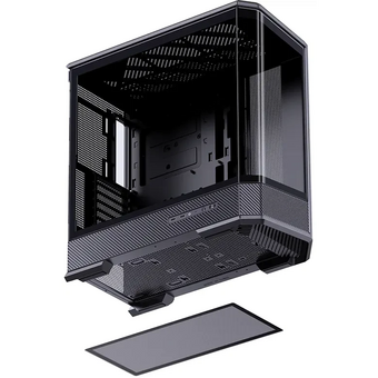  Корпус JONSBO D400 Black без БП, боковая панель из закаленного стекла (панорама), mini-ITX, micro-ATX, ATX, черный 