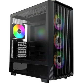  Корпус Montech X5 черный без БП ATX 4x120mm 1xUSB2.0 1xUSB3.0 audio bott PSU 