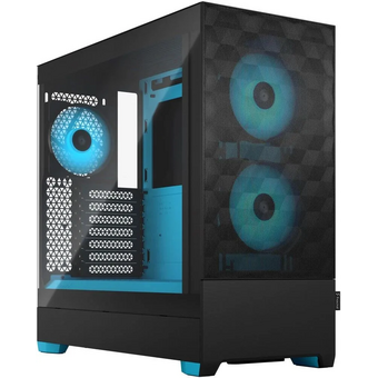  Корпус Fractal Design Pop Air RGB Cyan Core TG Clear Tint (FD-C-POR1A-02) без БП Midi-Tower, 3x120mm 2xUSB-A 3.2 ATX, mITX Black/Cya 