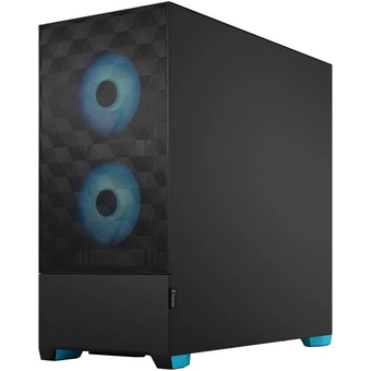  Корпус Fractal Design Pop Air RGB Cyan Core TG Clear Tint (FD-C-POR1A-02) без БП Midi-Tower, 3x120mm 2xUSB-A 3.2 ATX, mITX Black/Cya 