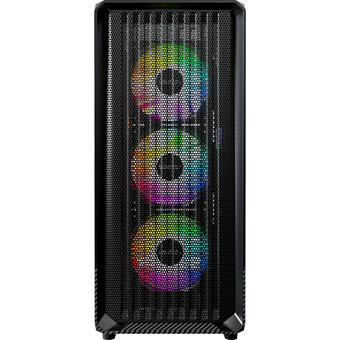  Корпус Montech X5 черный без БП ATX 4x120mm 1xUSB2.0 1xUSB3.0 audio bott PSU 