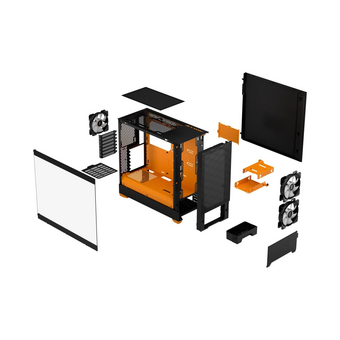  Корпус Fractal Design Pop Air RGB Orange Core TG Clear Tint (FD-C-POR1A-05) без БП Midi-Tower, 3x120mm 2xUSB-A 3.2 ATX, mITX Black 