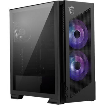  Корпус MSI MPG Velox 300R Airflow PZ (306-7G27R21-JA4 / 306-7G27R14-JA4), Global, 2xUSB 3.2 Gen 1, 1xUSB 3.2 Gen2 Type-C, 2x160mm ARGB Fan, 1x120mm 