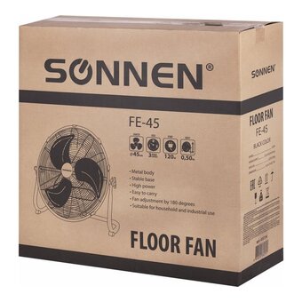  Вентилятор напольный SONNEN Fe-45a черный 