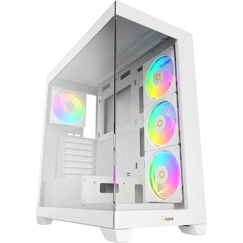  Корпус Ocypus Gamma C72 WH ARGB (Gamma-C72-W-HD400XX-GL) ATX / win / white / 4 ARGB fans / no PSU / Tempered Glass 