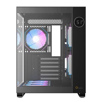  Корпус Ocypus lota C70 ARGB Black (Iota-C70-BKD600XX-GL) MidTower (ATX, без БП, ARGB, 2xUSB Type-A+USB Type-C) 