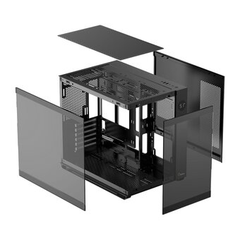  Корпус Ocypus lota C70 ARGB Black (Iota-C70-BKD600XX-GL) MidTower (ATX, без БП, ARGB, 2xUSB Type-A+USB Type-C) 