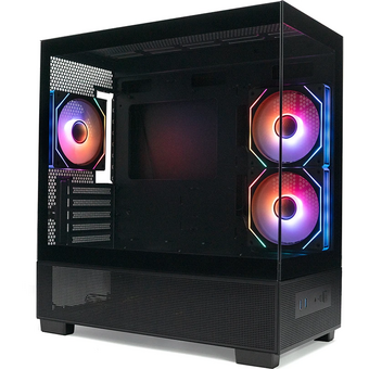  Корпус XASTRA Q500M 3ARGB-C10 Black (Q500M-3FM12A-C10) mATX/Aquarium/Screewless/ 3x120mm ARGB PWM FM fans/Argb+PWM HUB 10port 