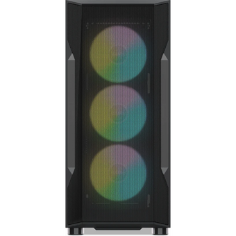  Корпус SAMA S40 Black (S40-BKAPA4X1-GL) без БП, Midi-Tower, TG, 4x120mm ARGB, 2xUSB 3.0 + 1xUSB 3.1 Type-C, ATX, mITX 