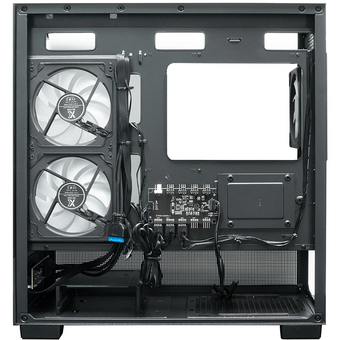  Корпус XASTRA Q500M 3ARGB-C10 Black (Q500M-3FM12A-C10) mATX/Aquarium/Screewless/ 3x120mm ARGB PWM FM fans/Argb+PWM HUB 10port 