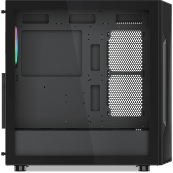  Корпус SAMA S40 Black (S40-BKAPA4X1-GL) без БП, Midi-Tower, TG, 4x120mm ARGB, 2xUSB 3.0 + 1xUSB 3.1 Type-C, ATX, mITX 