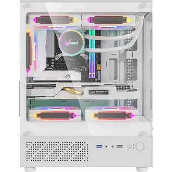  Корпус Formula Crystal Z1CM белый без БП mATX 5x120mm 1xUSB3.0 audio bott PSU 