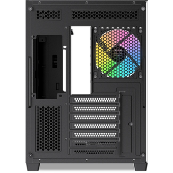  Корпус SAMA V60 Black (V60-BKADA7X1-GL) без БП, Midi-Tower, TG, 7x120mm ARGB, 2xUSB 3.0 + 1xUSB 3.1 Type-C, ATX, mITX 