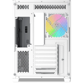  Корпус SAMA V60 White (V60-WHADA7X1-GL) без БП, Midi-Tower, TG, 7x120mm ARGB, 2xUSB 3.0 + 1xUSB 3.1 Type-C, ATX, mITX 