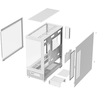  Корпус XASTRA Q500 6ARGB-C10-UC White (Q500-6FM12A-C10-UC-WH) ATX/Aquarium/Screewless/ 6x120mm ARGB PWM FM fans/Argb+PWM HUB 10port/ Type-C 