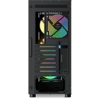  Корпус SAMA S40 Black (S40-BKAPA4X1-GL) без БП, Midi-Tower, TG, 4x120mm ARGB, 2xUSB 3.0 + 1xUSB 3.1 Type-C, ATX, mITX 