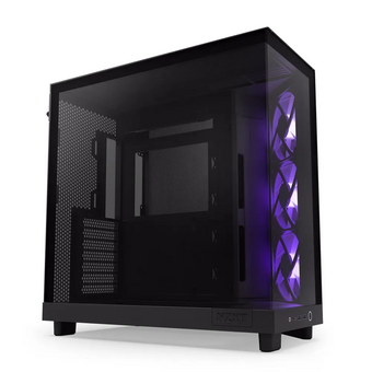 Корпус NZXT H6 Flow RGB (CC-H61FB-R1) без БП (2023), Midi-Tower, TG, 3x120mm 2xUSB-A 3.2 + 1xUSB-C ATX, mITX Black   Корпус NZXT H6 Flow RGB (CC-H61FB-R1) без БП (2023), Midi-Tower, TG, 3x120mm 2xUSB-A 3.2 + 1xUSB-C ATX, mITX Black