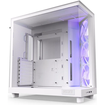 Корпус NZXT H6 Flow RGB (2023) (CC-H61FW-R1) без БП, Midi-Tower, TG, 3x120mm 2xUSB-A 3.2 + 1xUSB-C ATX, mITX White   Корпус NZXT H6 Flow RGB (2023) (CC-H61FW-R1) без БП, Midi-Tower, TG, 3x120mm 2xUSB-A 3.2 + 1xUSB-C ATX, mITX White