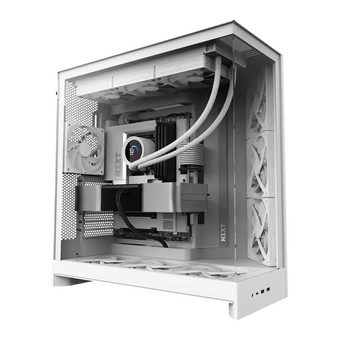 Корпус NZXT H9 Flow (CM-H92FW-01) без БП (2025), Midi-Tower, TG, 3x140mm + 1x120mm, 2xUSB-A 3.2 1xUSB-C E-ATX, ATX, mITX White   Корпус NZXT H9 Flow (CM-H92FW-01) без БП (2025), Midi-Tower, TG, 3x140mm + 1x120mm, 2xUSB-A 3.2 1xUSB-C E-ATX, ATX, mITX White