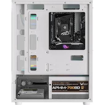  Корпус Formula Crystal Z1CM белый без БП mATX 5x120mm 1xUSB3.0 audio bott PSU 