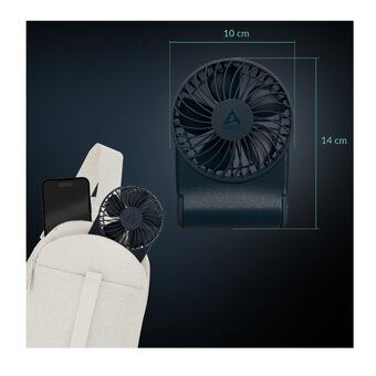  Вентилятор бытовой Arctic Cooling Summair 2Go Dark Blue USB Fan (AEBRZ00028A) 