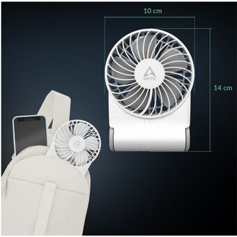  Вентилятор бытовой Arctic Cooling Arctic Summair 2Go White USB Fan (AEBRZ00029A) 