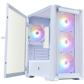  Корпус 1STPLAYER Trilobite T4-G Glass FRGB White (T4-G-WH-4F1-W) / mATX / 4x120mm FRGB fans 
