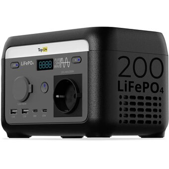  Электростанция портативная TopON Home TOP-H200 (103710) 32000mAh 1.1A QC3.0/PD3.0 4xUSB черный/серый 