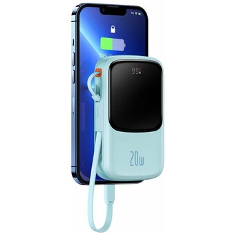  Портативное ЗУ Baseus Qpow Pro Digital Display Fast Charge PPQD2-20C голубой 