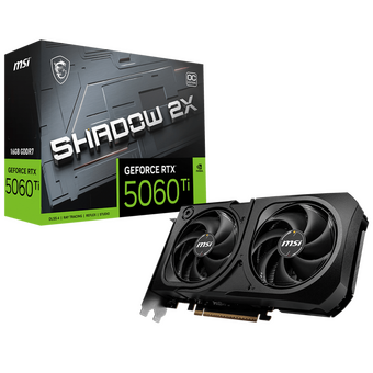  Видеокарта MSI RTX5060TI 16GB (RTX 5060 Ti 16G Shadow 2X OC Plus) PCIE16 