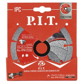  Диск алмазный P.I.T. ACTW03-G125A отрезной (сегментированный) 125x22,2x1,4 мм 