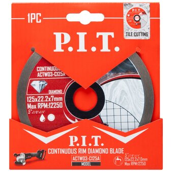  Диск алмазный P.I.T. ACTW03-C125A отрезной (сплошной) 125x22,2x1,4 мм 