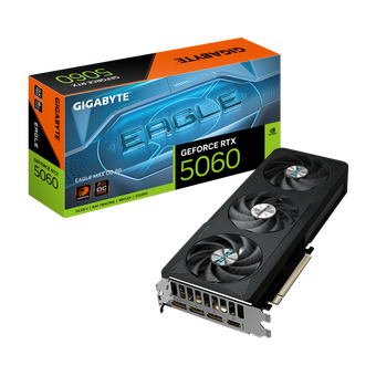  Видеокарта Gigabyte RTX5060 Eagle Max OC 8GB (GV-N5060EAGLEMAX OC-8GD) GDDR7 128bit 3xDP HDMI 3Fan RTL 