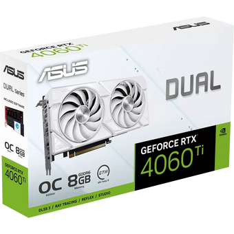  Видеокарта ASUS Dual GeForce RTX 4060 Ti Evo White OC 8GB GDDR6 (DUAL-RTX4060TI-O8G-EVO-WHITE) (90YV0J4B-M0NA00) 