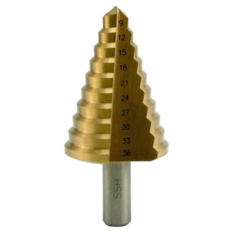  Сверло ступенчатое P.I.T. AMED09-0936 9-36мм 10 ступеней 