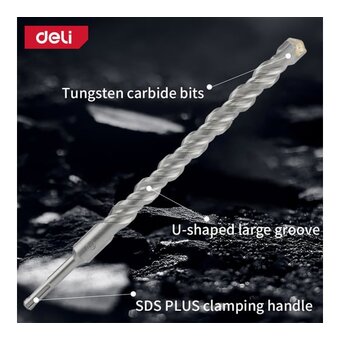  Бур по бетону Deli DH-Y22310 SDS Plus 22*310мм 