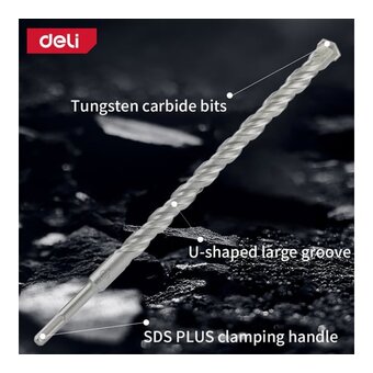  Бур по бетону Deli DH-Y18310 SDS Plus 18*310мм 