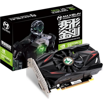  Видеокарта MAXSUN MS-GT1030 Transformer 4G GDDR4 (MS-GT1030 TF 4GD4), 128bit, 1137/2100MHz, HDMI/DVI 1 Fan RTL 