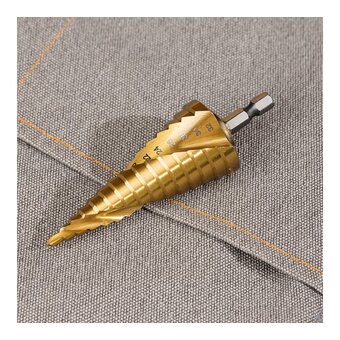  Сверло ступенчатое по металлу Deli DH-JTZ032-E1 4-32мм, HSS 4341 спиральная канавка, шестигранный хвостовик 